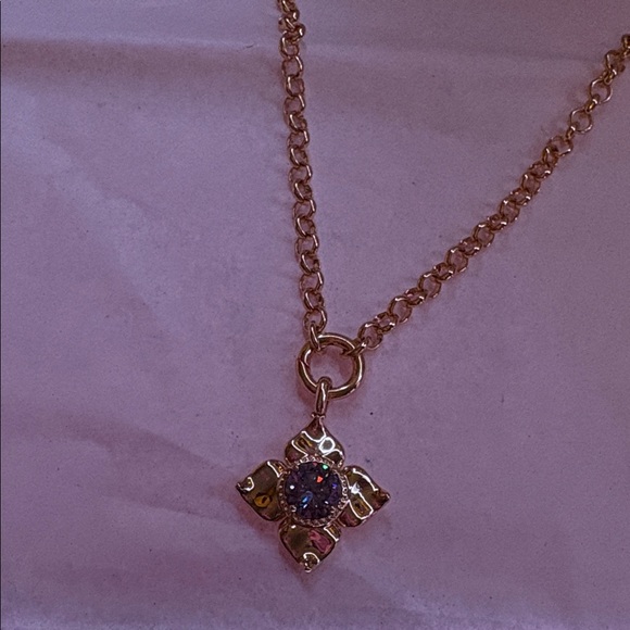 Kendra Scott Lily 14K Gold Over Brass Chain Pendant Necklace nwt